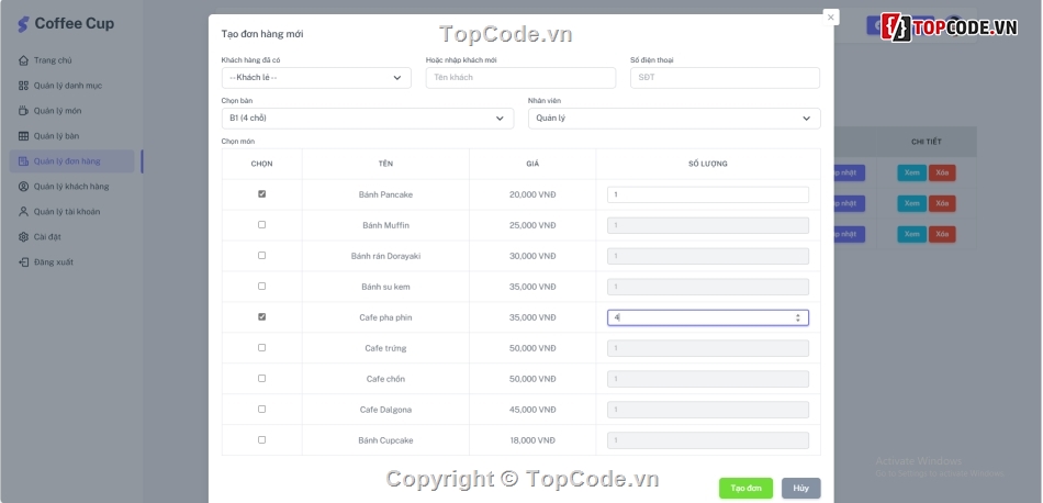 Quản lý cửa hàng cà phề php mysql,Website quản lý,quản lý cà phê,Website quản lý cửa hàng,Web quản lý cửa hàng,cà phê